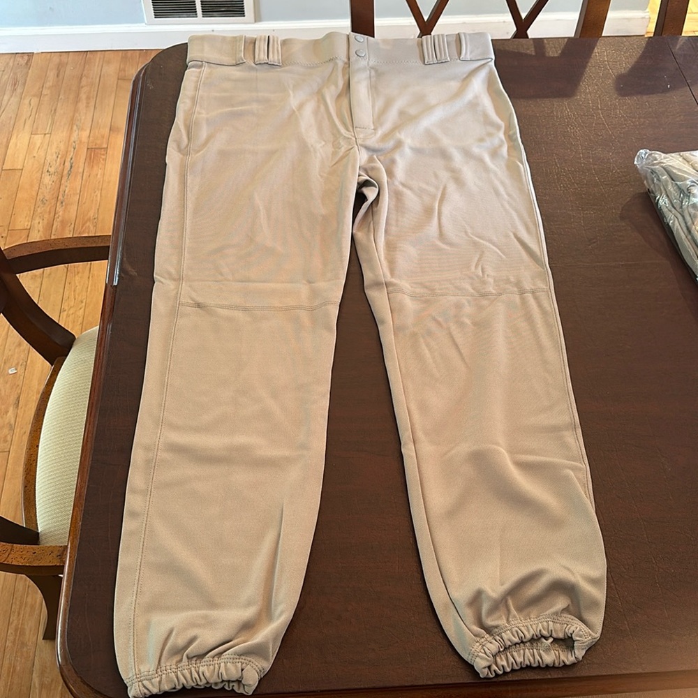Martin Men’s Grey Baseball Pants, Size XL, Elastic Bottom, New with packaging